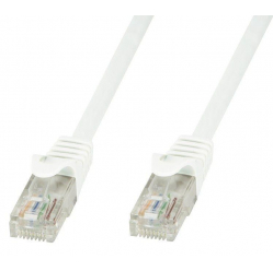 Kabel sieciowy patch cord RJ45 Cat6 U/UTP 0,5m biały 100% miedź TECHLYPRO 029389