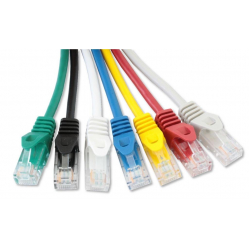 Kabel sieciowy patch cord RJ45 Cat6 U/UTP 0,5m biały 100% miedź TECHLYPRO 029389