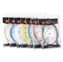 Kabel sieciowy patch cord RJ45 Cat6 U/UTP 0,5m biały 100% miedź TECHLYPRO 029389