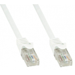 Kabel sieciowy patch cord RJ45 Cat6 U/UTP 0,5m biały 100% miedź TECHLYPRO 029389