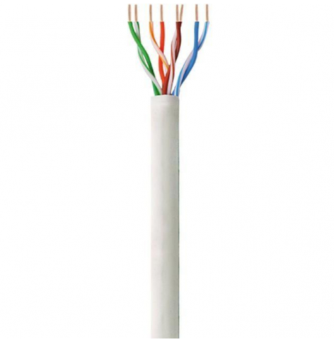 TECHLYPRO 028115 TechlyPro Kabel instalacyjny skrętka U/UTP Cat6 4x2 linka 100Proc miedź 100m szary