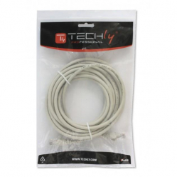 Kabel sieciowy patch cord RJ45 Cat5e UTP CCA 1m szary TECHLYPRO 024124