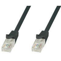 Kabel sieciowy patch cord RJ45 Cat5e UTP CCA 0 5m czarny TECHLYPRO 024070