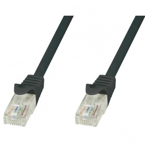 TECHLYPRO 024070 TechlyPro Kabel sieciowy patch cord RJ45 Cat5e UTP CCA 0 5m czarny