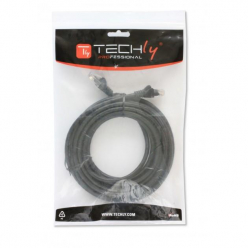 TECHLYPRO 024070 TechlyPro Kabel sieciowy patch cord RJ45 Cat5e UTP CCA 0 5m czarny