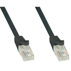 Kabel sieciowy patch cord RJ45 Cat5e UTP CCA 0 5m czarny TECHLYPRO 024070