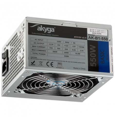 Zasilacz Komputerowy ATX Basic 550W AK-B1-550 Fan 120 mm PCI-E