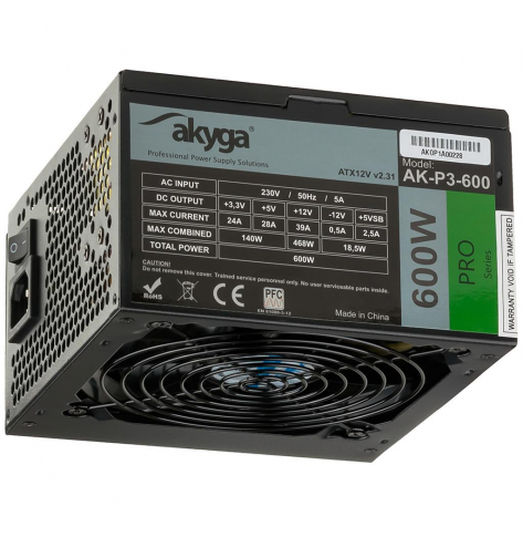 Zasilacz Akyga ATX Pro 600W AK-P3-600 Fan 120 mm PCI-E PFC