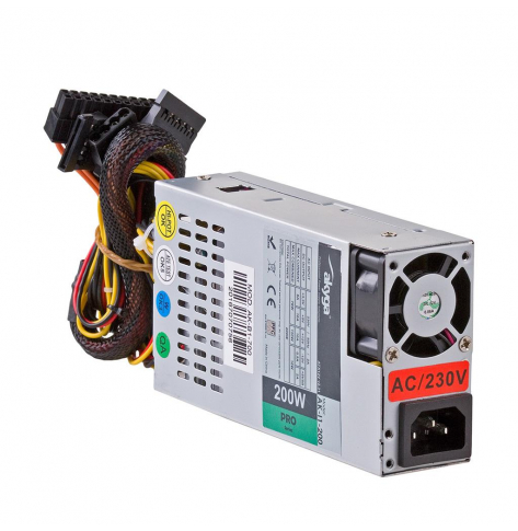 Zasilacz Akyga 1U mini ITX / Flex ATX 200W AK-I1-200 P4 PFC FAN 3xSATA