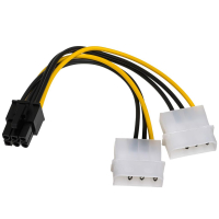 Adapter Akyga 2x Molex / PCI-Express 6pin 15cm AK-CA-13