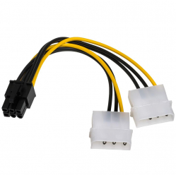 Adapter Akyga 2x Molex / PCI-Express 6pin 15cm AK-CA-13