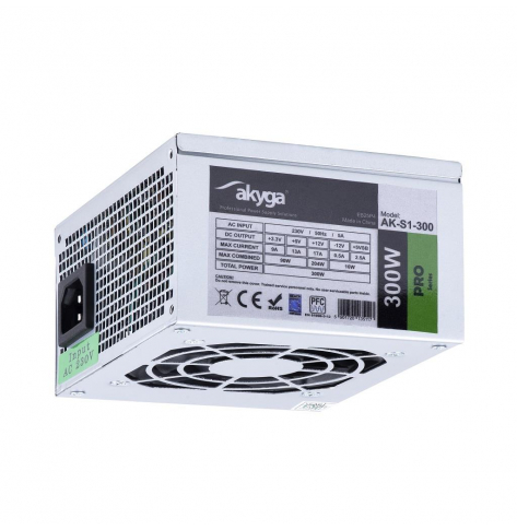 Zasilacz Akyga SFX 300W AK-S1-300 P4 2x SATA 2x Molex PFC FAN 8cm