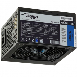 Zasilacz Akyga ATX 700W AK-B1-700BE BLACK EDITION PCI-E SATA PPFC 12cm fan