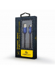 Kabel GEMBIRD USB 8-pin 1m metalowe wtyki nylonowy oplot denim