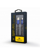 Kabel GEMBIRD USB-C 2m metalowe wtyki nylonowy oplot denim