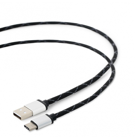 GEMBIRD CCP-USB2-AMCM-2.5M Gembird kabel USB-C 2.0 (AM/CM) metalowe wtyki, oplot nylonowy, 2.5m, czarny