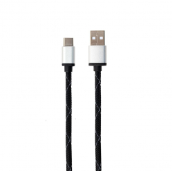 Kabel GEMBIRD USB-C 2.0 metalowe wtyki nylonowy oplot 2.5m czarny