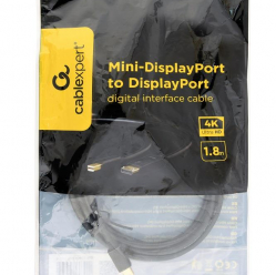 Kabel GEMBIRD mini DisplayPort -> DisplayPort 1.8m V1.2 4K Czarny