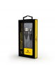Kabel GEMBIRD Premium Micro USB 2.0 AM-MBM5P Oplot Metalowe Wtyki 1m Czarny/Biały