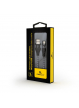 Kabel GEMBIRD premium micro USB 2.0 AM-MBM5P metalowe wtyki oplot 2m czarny/biały