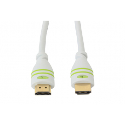 Kabel HDMI Techly monitorowy M/M 1.4 Ethernet 3D 4K, 2m, biały