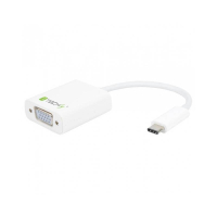 Adapter USB-C 3.1 na VGA M/Ż biały Techly