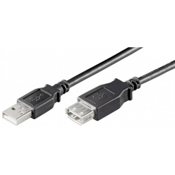 TECHLY 686221 Techly Przedłużacz USB 2.0 A-A M/Ż 30cm czarny