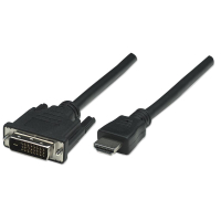 Kabel monitorowy HDMI/DVI-D 24+1 M/M 1.8m czarny TECHLY