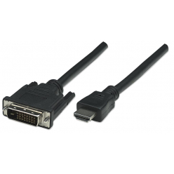 TECHLY 304611 Techly Kabel monitorowy HDMI/DVI-D 24+1 M/M 1.8m czarny