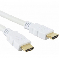 Kabel HDMI Techly monitorowy M/M Ethernet 3D 4K, 1m, biały