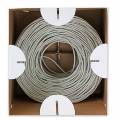 Kabel instalacyjny TechlyPro skrętka Cat5e UTP 4x2 drut CCA 305m szary