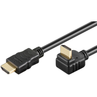 Kabel HDMI-HDMI Techly monitorowy M/M 1.4 Ethernet kątowy ekranowany 2m czarny