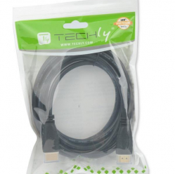 Kabel HDMI Techly monitorowy M/M 2.0 Ethernet 3D 4K 6m czarny