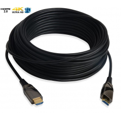 Kabel Aktywny optyczny HDMI-HDMI M/M v2.0 Ethernet 3D 4K 10m czarny