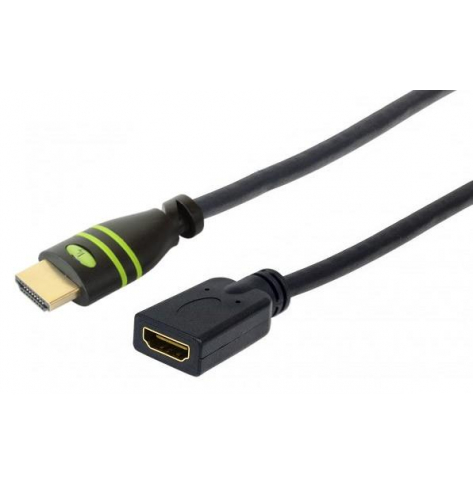 TECHLY 106824 Techly Kabel przedłużacz monitorowy HDMI-HDMI M/F 0,2m Ethernet 4K@60Hz czarny