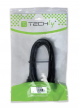 Kabel przedłużacz monitorowy HDMI-HDMI M/F 0,2m Ethernet 4K@60Hz czarny TECHLY