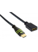 TECHLY 106848 Techly Kabel przedłużacz monitorowy HDMI-HDMI M/F 1,8m Ethernet 4K@60Hz czarny