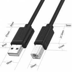 Kabel UNITEK USB 2.0 AM-BM, 5m