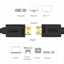 UNITEK Y-C141M Unitek Kabel HDMI v1.4 M/M 8m, gold, BASIC; Y-C141M