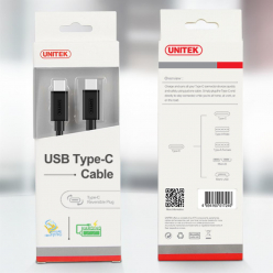 UNITEK Y-C477BK Unitek Kabel USB typ-C - USB typ-C, Y-C477BK
