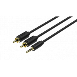 Kabel UNITEK miniJack 3,5mm (M) - 2x RCA; 1,5m