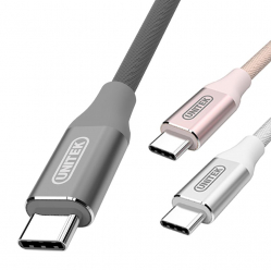 Kabel UNITEK USB typ-C 2.0 Silver