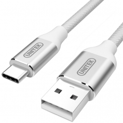 Kabel UNITEK USB typ-C 2.0 Silver