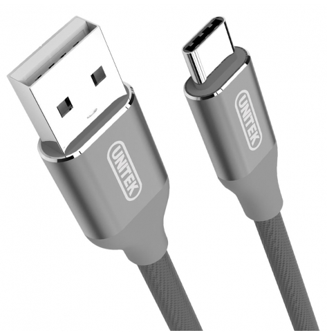 UNITEK Y-C4025AGY Unitek Kabel USB - USB typ-C 2.0 Gray, Y-C4025AGY