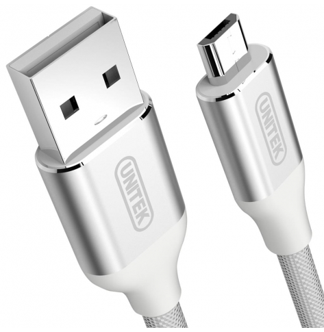 UNITEK Y-C4026ASL Unitek Kabel USB - microUSB 2.0 Silver, Y-C4026ASL