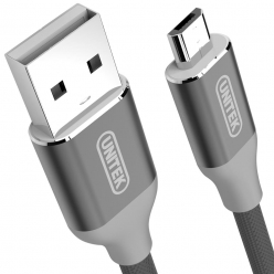 UNITEK Y-C4026AGY Unitek Kabel USB - microUSB 2.0 Gray, Y-C4026AGY