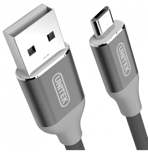 UNITEK Y-C4026AGY Unitek Kabel USB - microUSB 2.0 Gray, Y-C4026AGY