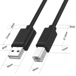 UNITEK Y-C420GBK Unitek kabel USB 2.0 3m Y-C420GBK