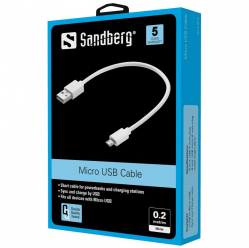 Kabel MicroUSB Sandberg Sync/Charge 0.2m