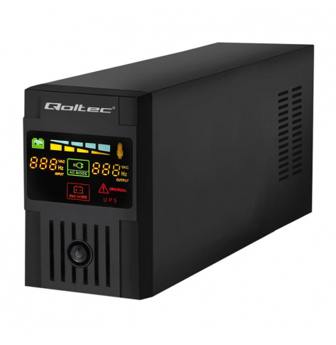 UPS Qoltec MONOLITH 800VA 480W LCD USB